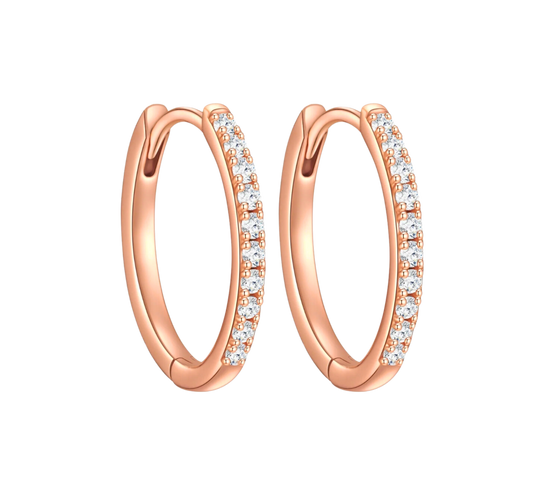 Rosegold Zirkonia Creolen mini